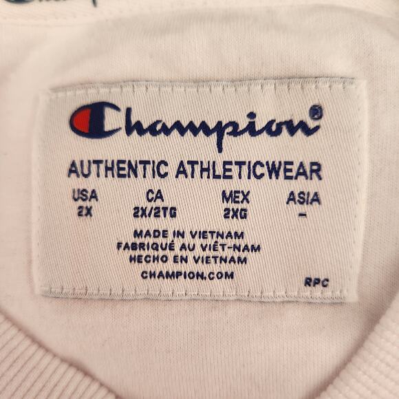 Champion Women Size 2XL Campus French Terry Crew Fuchsia Athletic Sweatshirt NWT - Picture 9 of 10